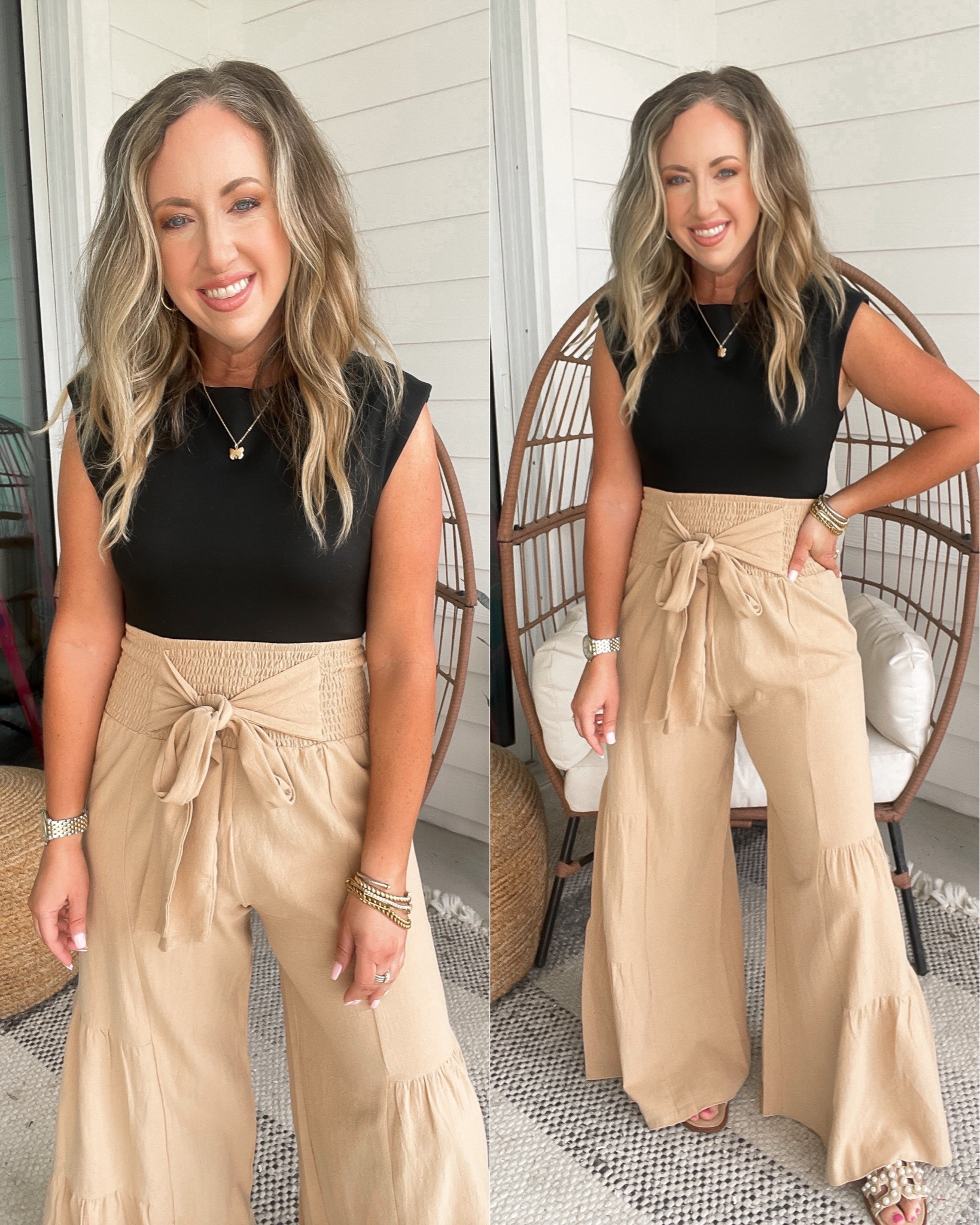 Amazon fashion amazon finds vacation outfit ruffle pants size small bodysuit medium skims dupe 

#LTKunder50