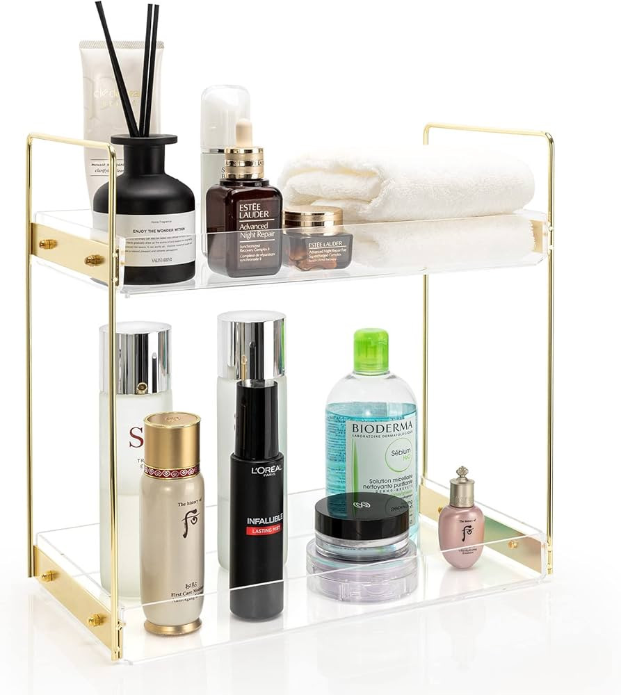 OAPRIRE Bathroom Countertop Organizer, 2 Tier Bathroom Organizer Countertop, Acrylic Countertop B... | Amazon (US)