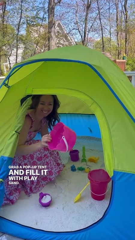 BEST SUMMER MOM HACK EVER! 🏖️ MAKE YOUR OWN SHADED SANDBOX WITH A POP UP TENT!! #momhacks #momhack #parentinghacks #parentinghack #summerhack #summerhacks #beachhacks #beachhack #tipsandtricks 

#LTKSeasonal #LTKFamily #LTKTravel