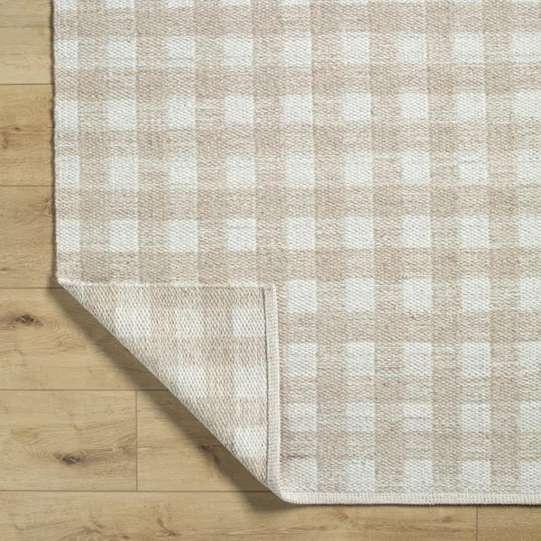 Lavande Plaid Wool Area Rug | Birch Lane