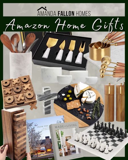 Gift ideas for the home! Amazon home and kitchen gifts. 

Tic tac toe. Jenga. Chess board. Marble bowls. Marble crock. Marble cutting board. Charcuterie gifts. Serving board. Brass cheese knives. Brass measuring cups. Coffee table games. Coffee table books.

Amazon home decor. 
#AmazonGiftIdeas #Amazon

#LTKHoliday #LTKGiftGuide #LTKhome