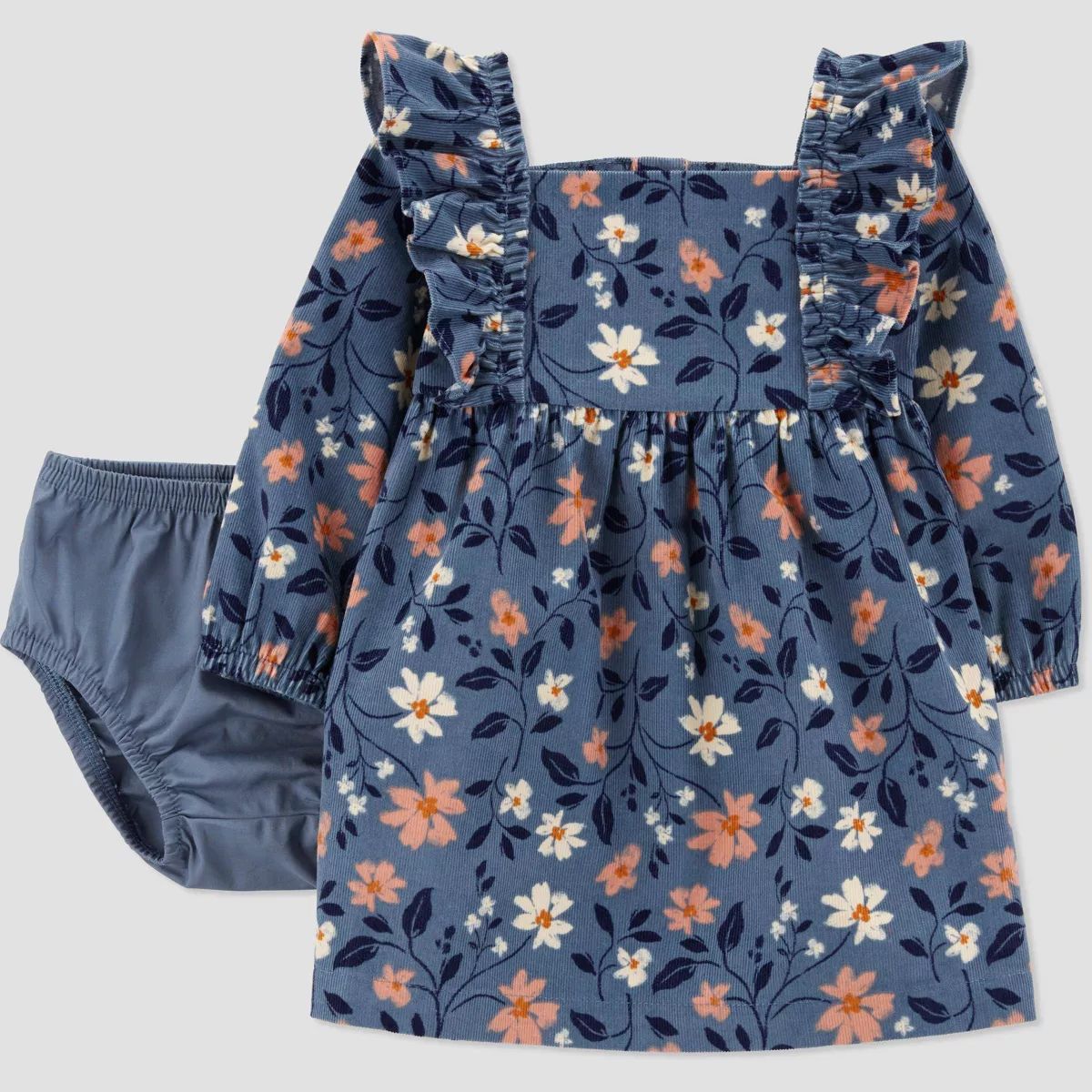 Carter's Just One You® Baby Girls' Floral Cord Dress - Blue | Target