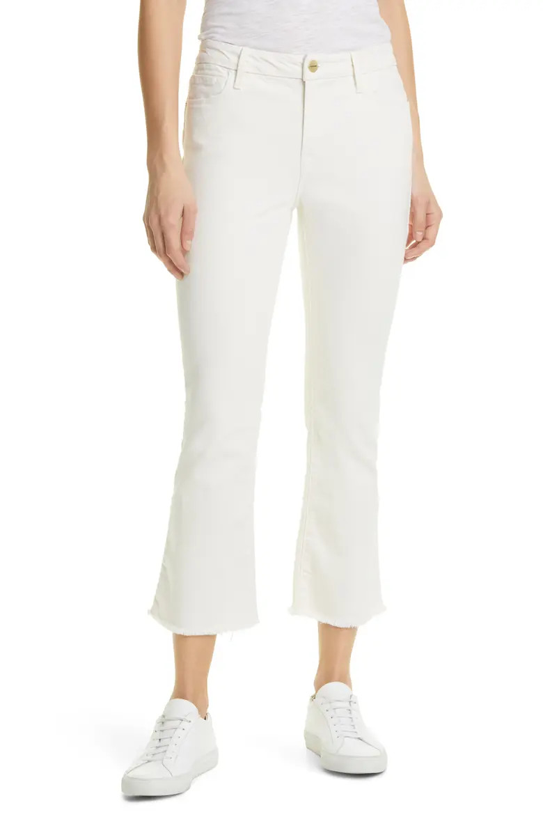 Le Crop Mini Fray Hem Bootcut Jeans | Nordstrom | Nordstrom
