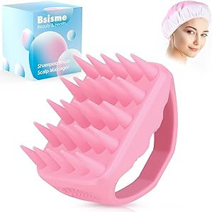 Bsisme Hair Scalp Massager Shampoo Brush, Scalp Scrubber with Soft Silicone Bristles for Dandruff... | Amazon (US)