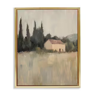 Stupell Industries Blended Nature Landscape by Petal Prints Design Gold Floater Frame Nature Grap... | The Home Depot