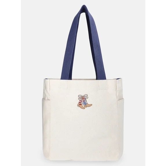 No Boundaries Women's Americana North/South Tote Bag, Natural - Walmart.com | Walmart (US)