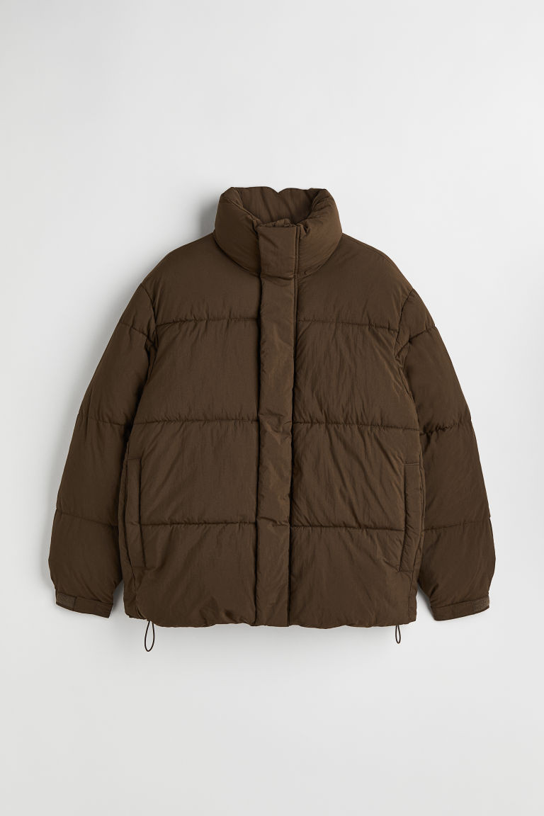 H & M - Water-repellent Puffer Jacket - Brown | H&M (US + CA)