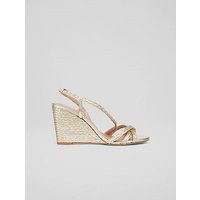 Shiela Gold Rope Wedge Sandals Soft Gold, Soft Gold | L.K. Bennett (UK)