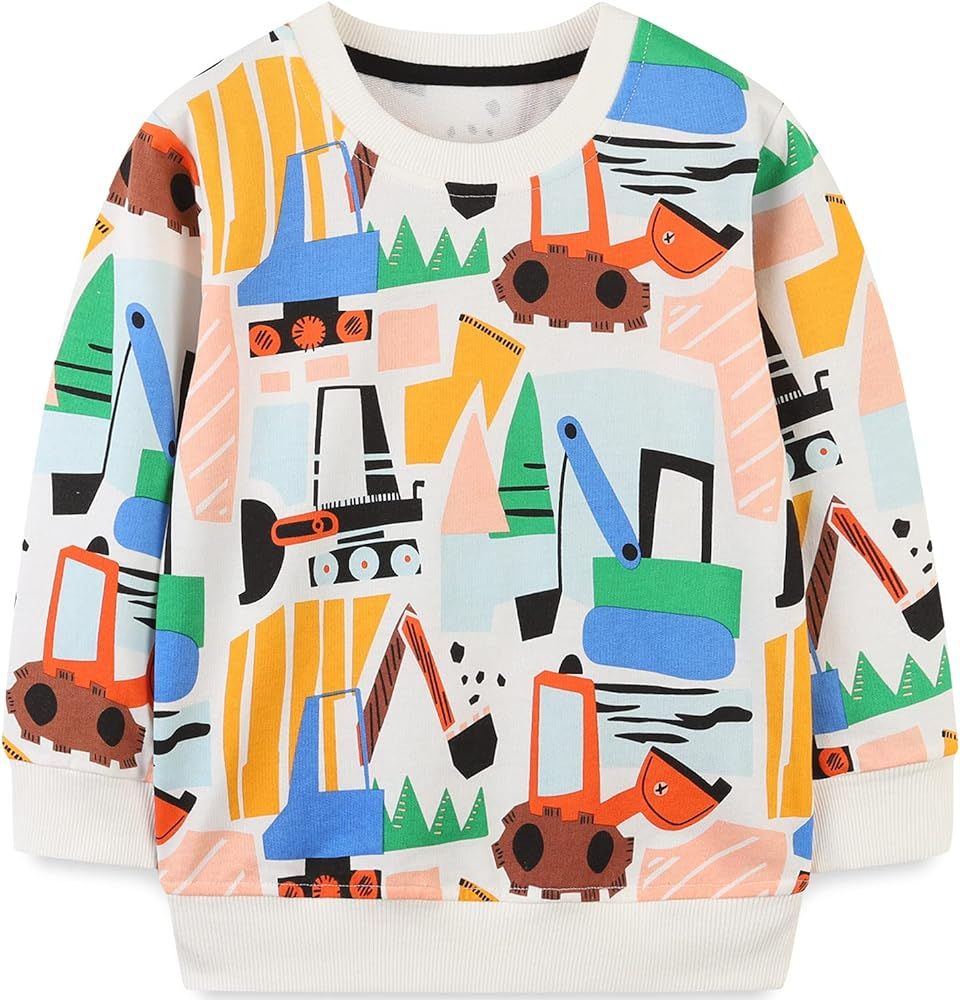 Baby Toddler Boy's Cotton Crewneck Sweatshirt Christmas Clothing 1-7Y | Amazon (US)