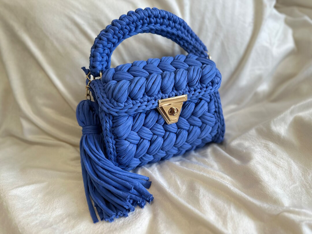 Bag/Handmade bag/Crochet bag/Knitted bag/Luxury bag/Handmade Crocheted Capri Purse/Woven Shoulder... | Etsy (US)