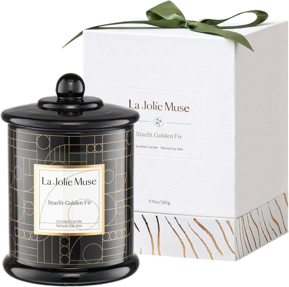 LA JOLIE MUSE Christmas Candle, Cedarwood & Cypress Candle, Holiday Candle Gifts, 75 Hours Long B... | Amazon (US)
