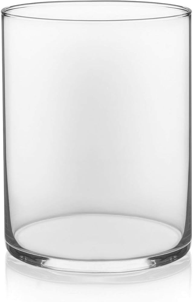 Floral Supply Online - 8" Tall x 5" Wide Cylinder Glass Vase and Flower Guide Booklet -for Weddin... | Amazon (US)