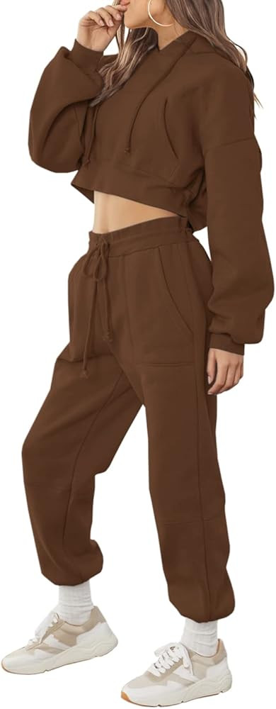 Visit the Meikulo Store  30
Women Sweatsuits Sets 2 Piece Outfits Cropped Hoodie Sweatshirt and Swea | Amazon (US)