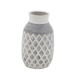 13" White Ceramic Coastal Style Vase | Michaels Stores
