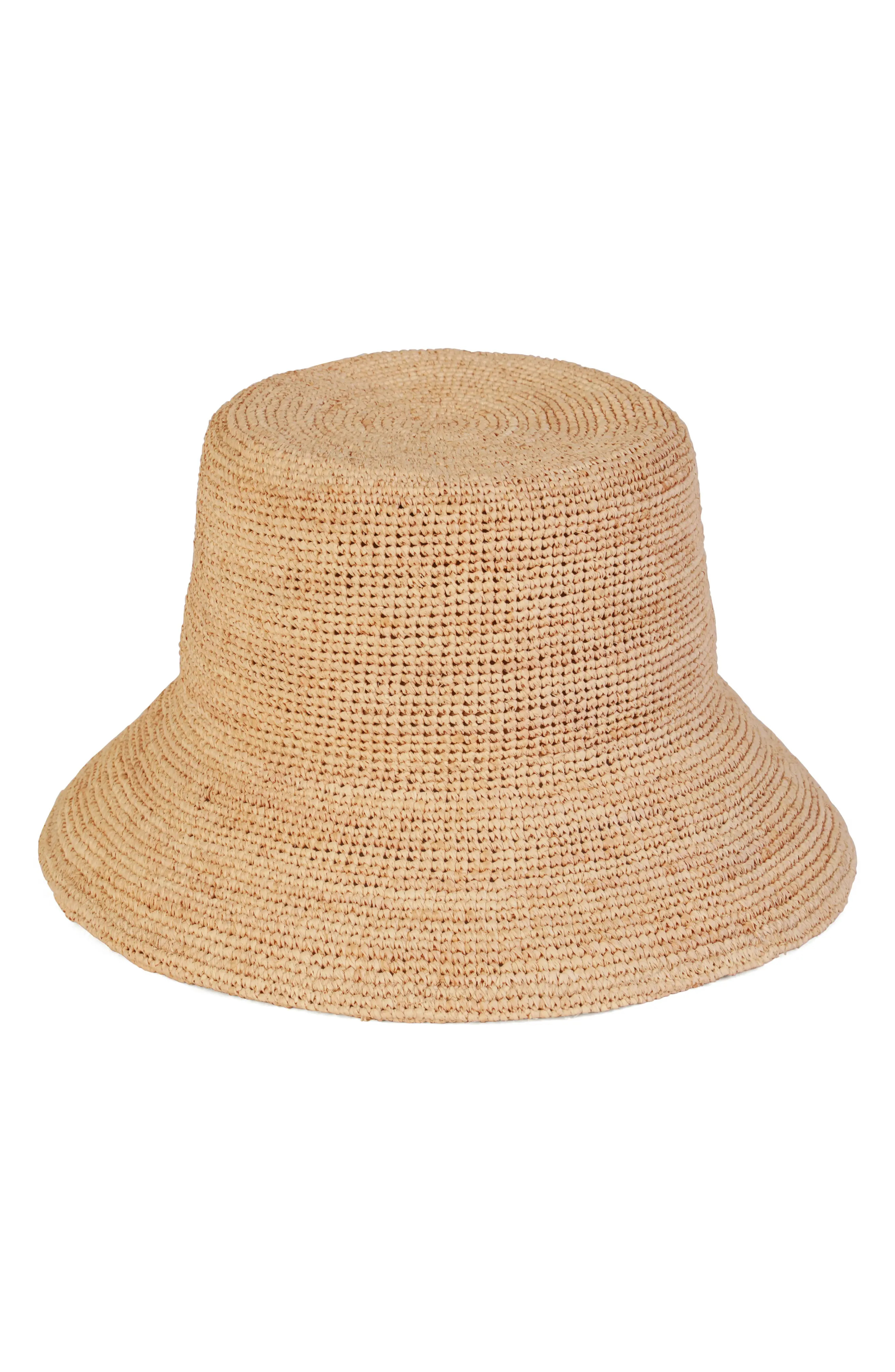 Lack of Color The Inca Raffia Bucket Hat in Natural at Nordstrom, Size Small | Nordstrom