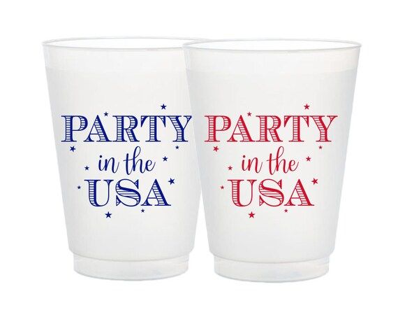Party in the USA Frost Flex Cups 4th of July Shatterproof | Etsy | Etsy (US)