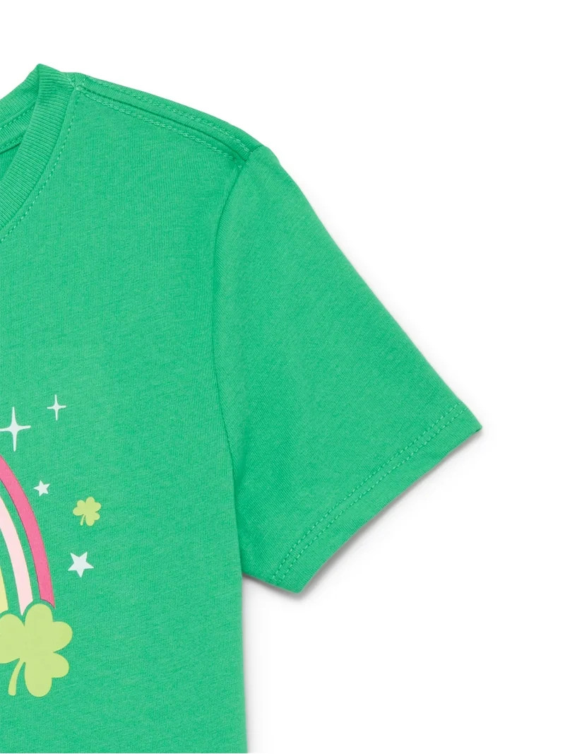 St. Patrick’s Day Girls Short Sleeve T-Shirt from Way To Celebrate, Sizes 4-18 | Walmart (US)