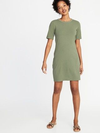 Fitted Crew-Neck Tee Dress for Women | Old Navy US
