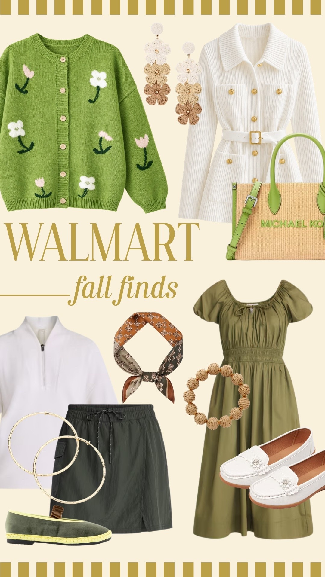 I’m loving this softer take on Walmart fall fashion right now. The olive dress, floral cardigan, cream layers and neutral accessories make such cute fall outfit ideas for work, weekends and transitional weather when you want color without going too dark.

#LTKootd #LTKxWalmart #LTKSeasonal