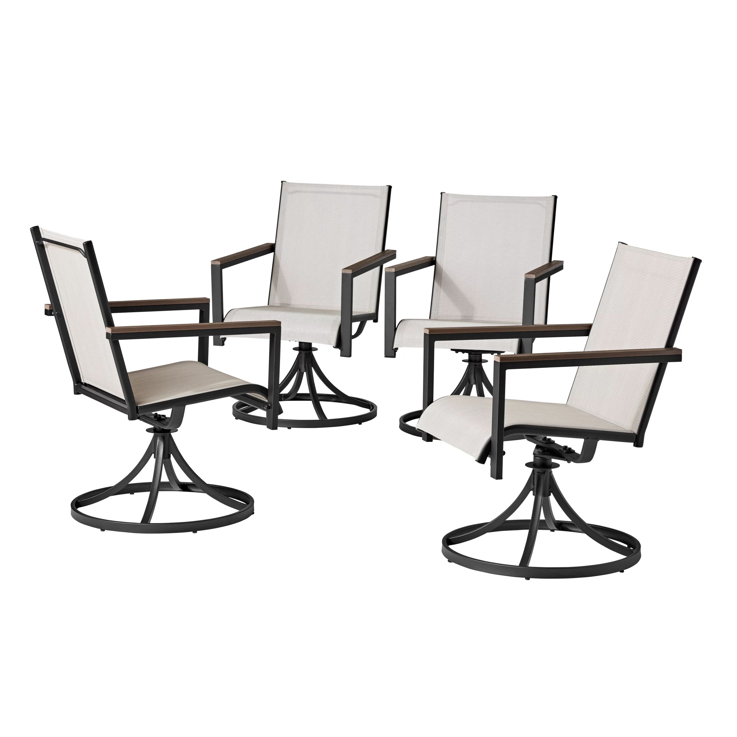Hans Sling Swivel Outdoor Dining Chairs, Set of 4 - Walmart.com | Walmart (US)