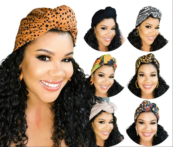 SATIN LINED TURBAN Pre Tied Head Wrap. Women's Stylish | Etsy | Etsy (US)