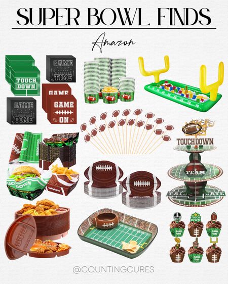 Upgrade your Super Bowl watch party experience with these decor and food containers!
#football #cupcaketoppers #tablescape #amazonfinds

#LTKstyletip #LTKhome #LTKparties