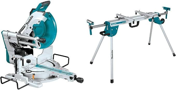 Makita LS1219L 12-Inch Dual-Bevel Sliding Compound Miter Saw with Laser & WST06 Compact Folding M... | Amazon (US)