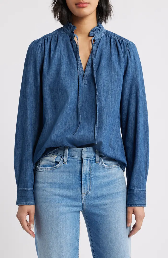 Ruffle Chambray Top | Nordstrom