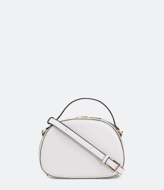 Bolsa Transversal Camera Bag Arredondada e Duas Aberturas Branco | Renner (BR)