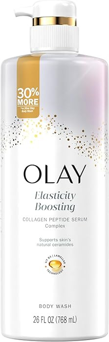 Olay Body Wash for Women, Elasticity Boosting, Collagen Peptide Serum Complex, Renews Moisture, F... | Amazon (US)