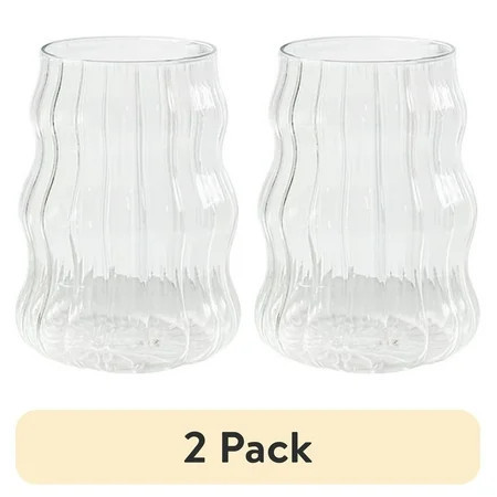 (2 pack) Better Homes & Gardens Fluted Bubble Glass Clear | Walmart (US)