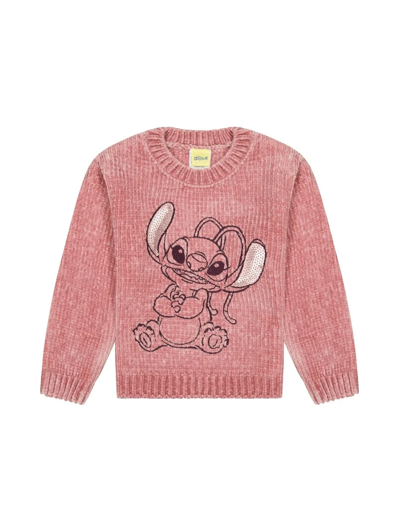 Lilo & Stitch Toddler Girls Chenille Sweater, Sizes 12 Months - 5T | Walmart (US)