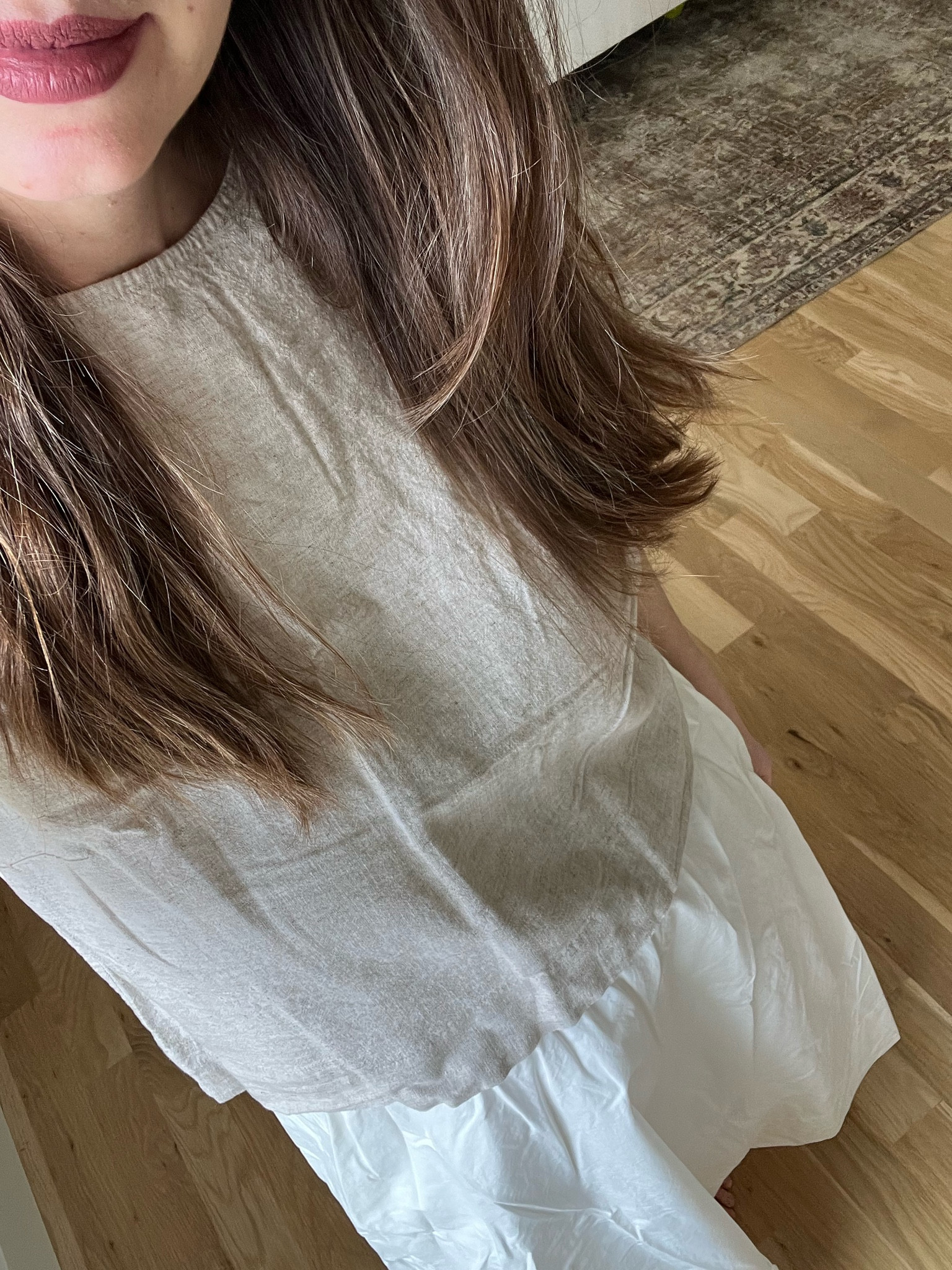 Ready for spring with this linen cropped tank and poplin shorts. Fit is TTS 