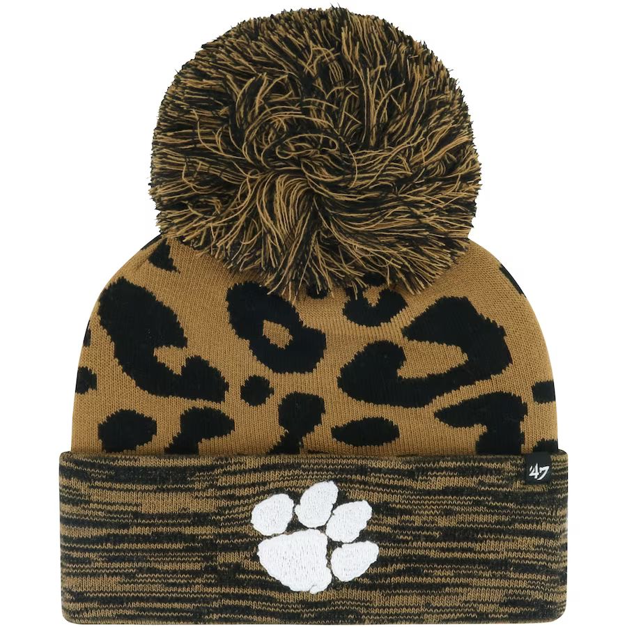 Clemson Tigers '47 Women's Rosette Cuffed Knit Hat with Pom - Brown | Fanatics