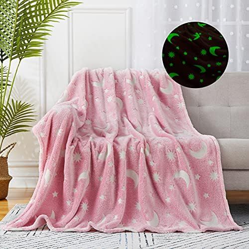 CAROMIO Glow in The Dark Blanket Personalized Birthday Gifts for Girls Soft Cozy Fluffy Plush Fle... | Amazon (US)