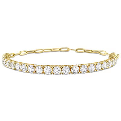 EVERLY JEWELRY | Yellow Plated Sterling Silver 6 CT TGW Created White Sapphire Bracelet, 7.5-inch | Target