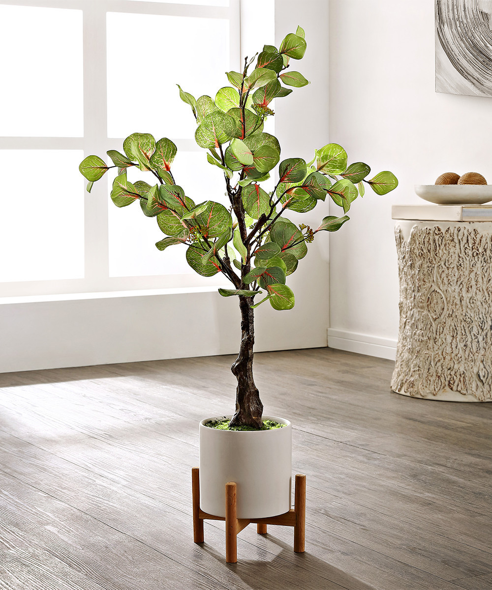 SAFAVIEH Faux Trees POT: - White Faux Eucalyptus Potted Tree Decor | Zulily