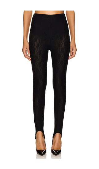 Lovers and Friends x Emma Rose Gwen Lace Stirrup Pant in Black. - size S | Revolve Clothing (Global)
