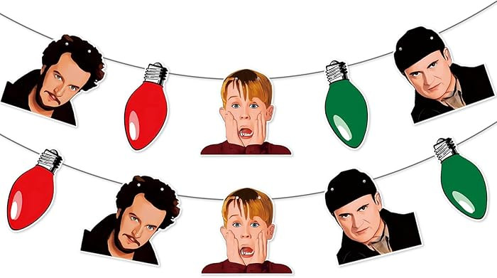 Merry Christmas Banner Home Alone Christmas Decorations | Amazon (US)