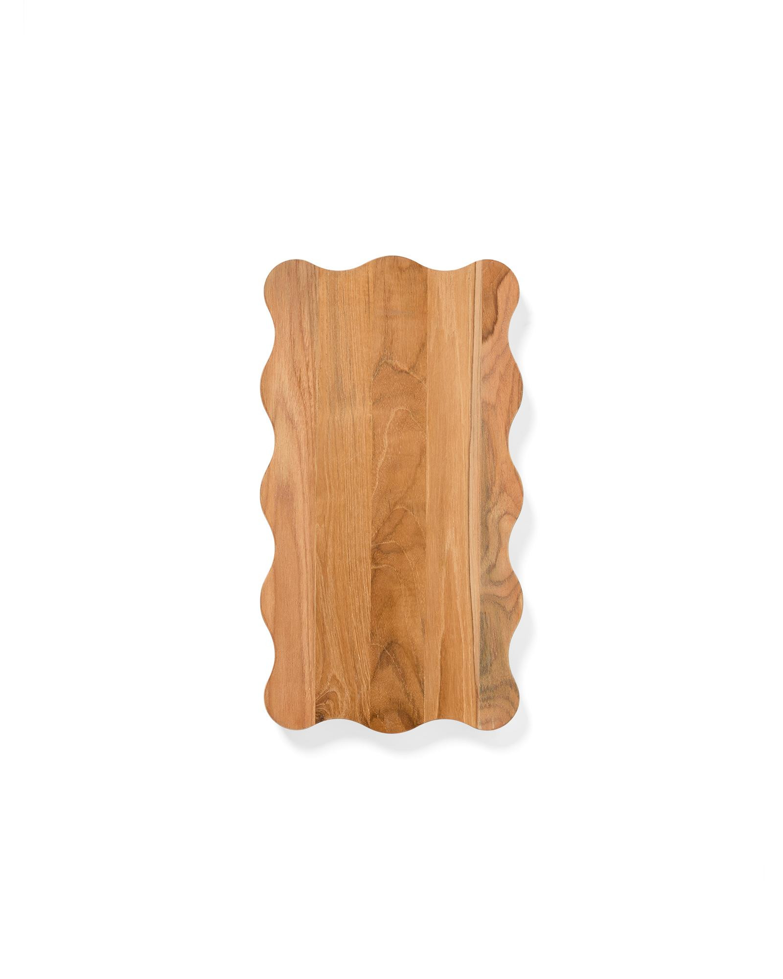 Teak Wave Edge Serving Board | Serena and Lily