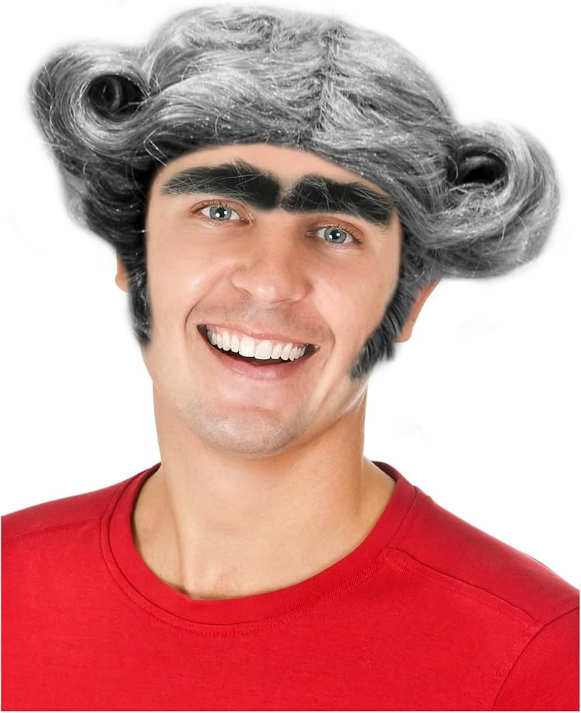 Costume Adventure Grey Character Wig Costume Grey Character Wig With Curls - One Size | Amazon (US)