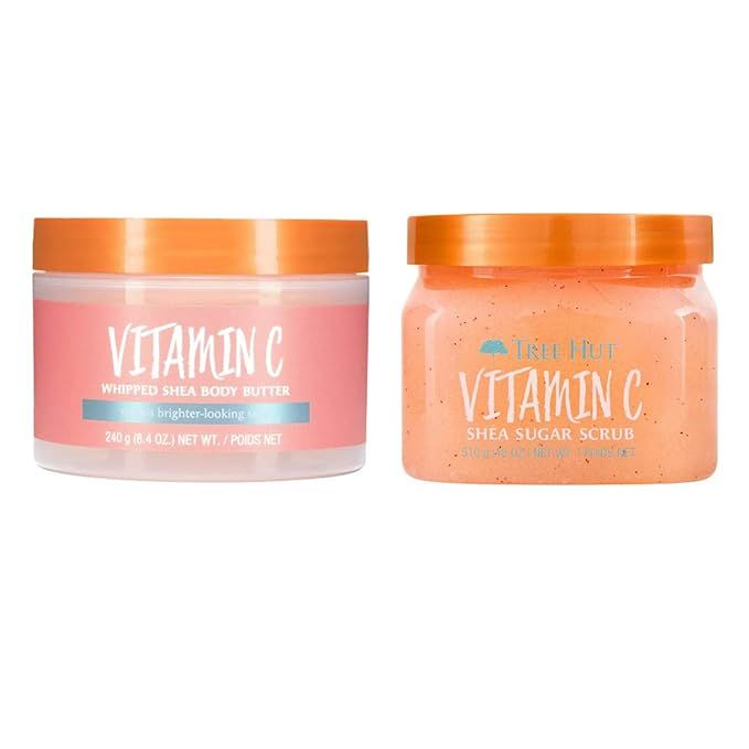 Tree Hut Vitamin C Shea Sugar Scrub And Body Lotion Set! Formulated With Certified Shea Butter, V... | Amazon (US)