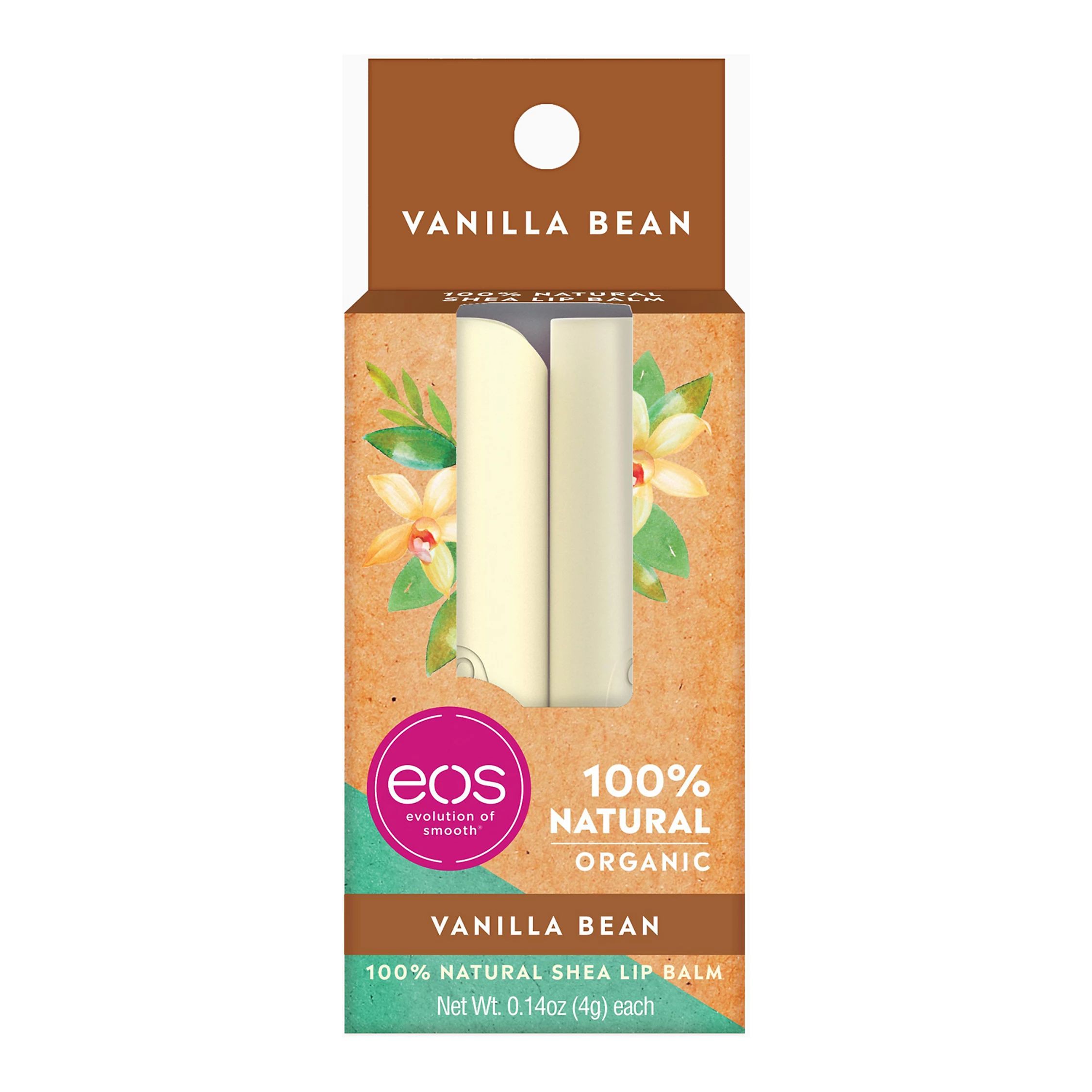 eos Organic Vanilla Bean Lip Balm Stick 2 -Pack | Kohl's