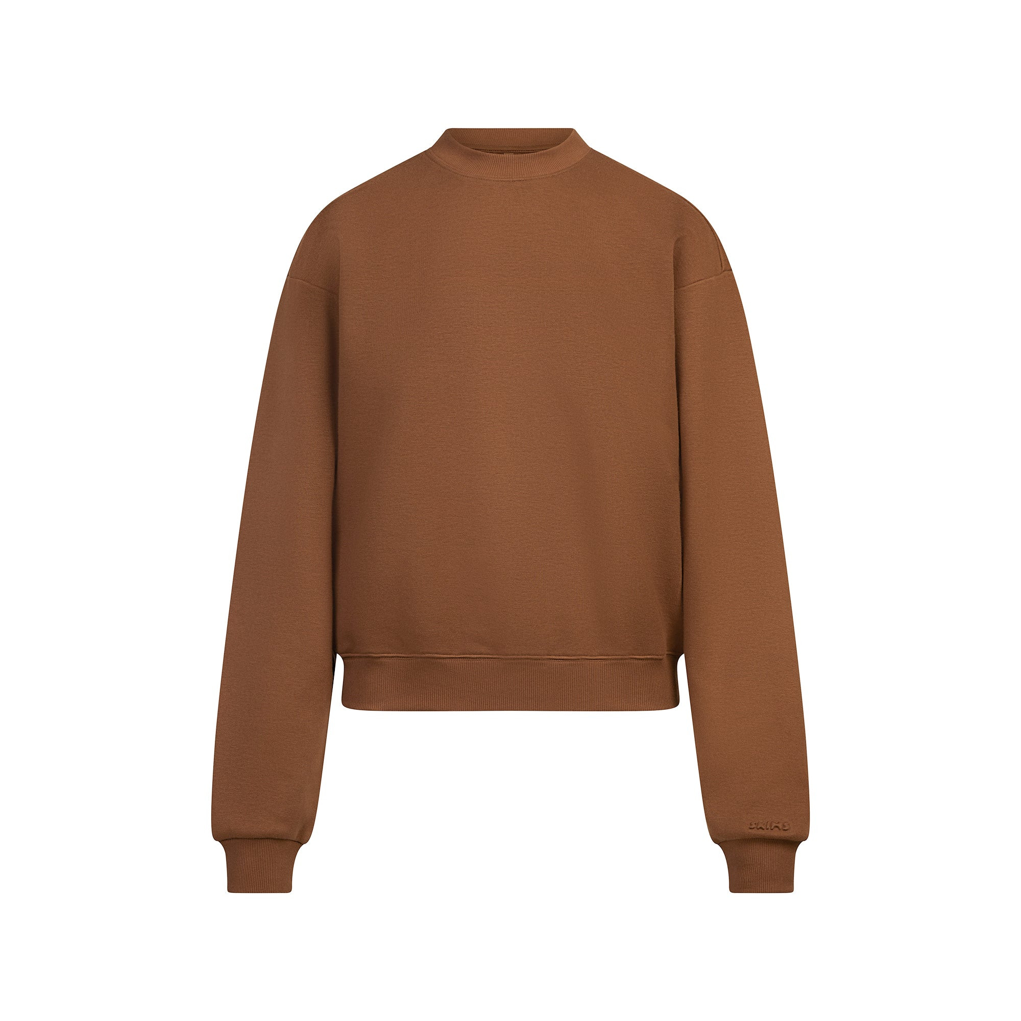 COTTON FLEECE CLASSIC CREWNECK | BISON | SKIMS | SKIMS (US)