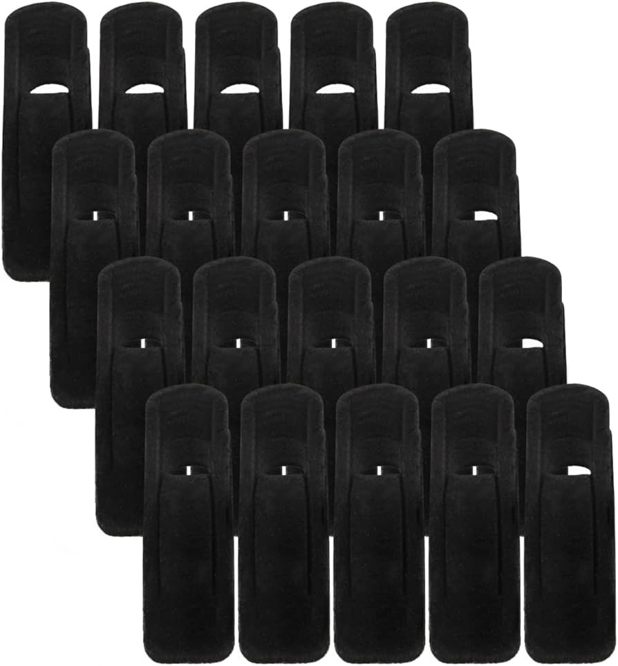 Velvet Hangers Pack of 20 – Premium Clip Hangers 20 Pack – Non-Slip and Practical Black Velve... | Amazon (US)