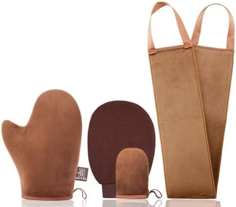 GAIYAH Self Tanning Mitt Applicator Kit, Self Tanner Mitt Set Includes Self Tanner Back Applicato... | Amazon (US)