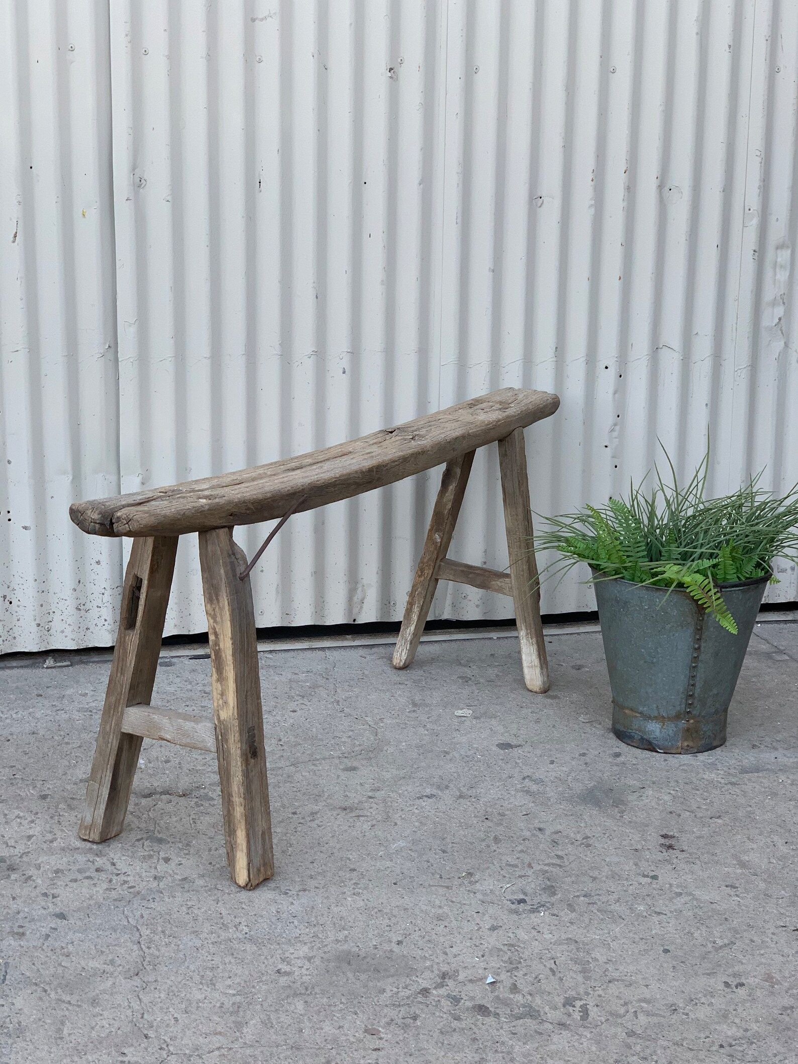 Vintage Elm Skinny Bench A Free Shipping | Etsy | Etsy (US)