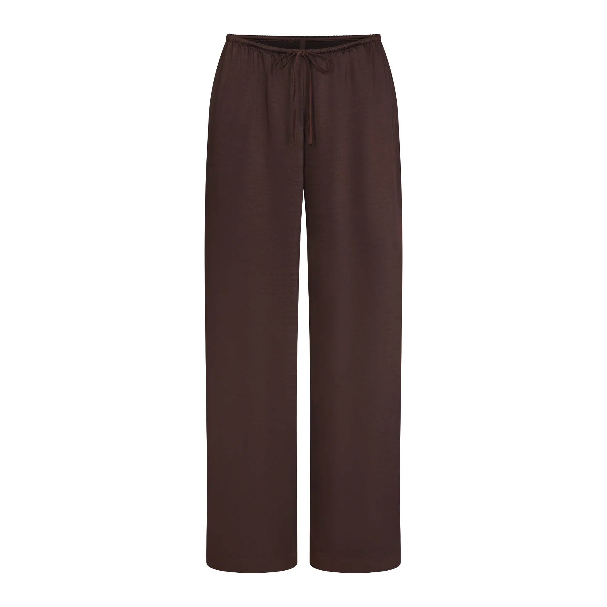 LIGHTWEIGHT SATIN STRAIGHT LEG PANT | ESPRESSO | SKIMS | SKIMS (US)