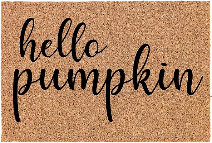 Doormat Natural Coco Coir Door Mat Hello Pumpkin (30" x 18") | Amazon (US)