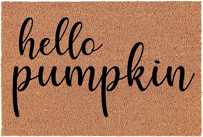 Doormat Natural Coco Coir Door Mat Hello Pumpkin (24" x 16") | Amazon (US)